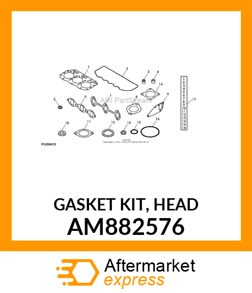 GASKET KIT, HEAD AM882576