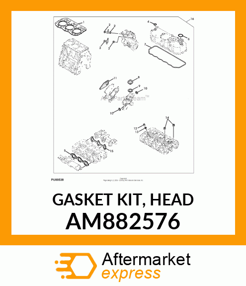 GASKET KIT, HEAD AM882576