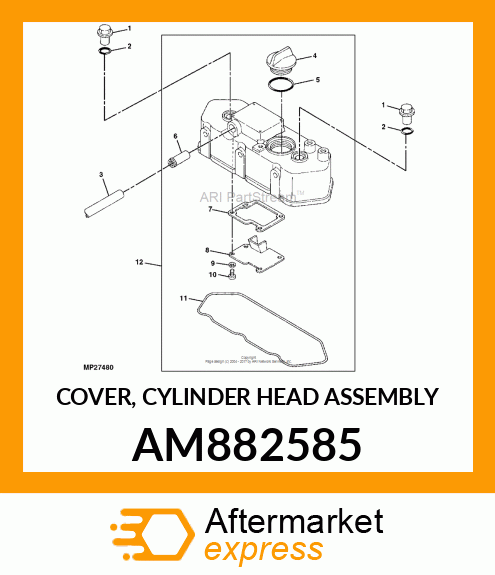 COVER, CYLINDER HEAD ASSEMBLY AM882585
