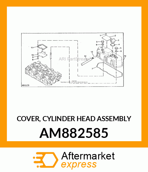 COVER, CYLINDER HEAD ASSEMBLY AM882585