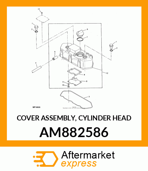COVER ASSEMBLY, CYLINDER HEAD AM882586