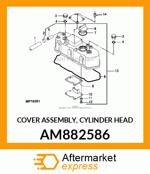 COVER ASSEMBLY, CYLINDER HEAD AM882586