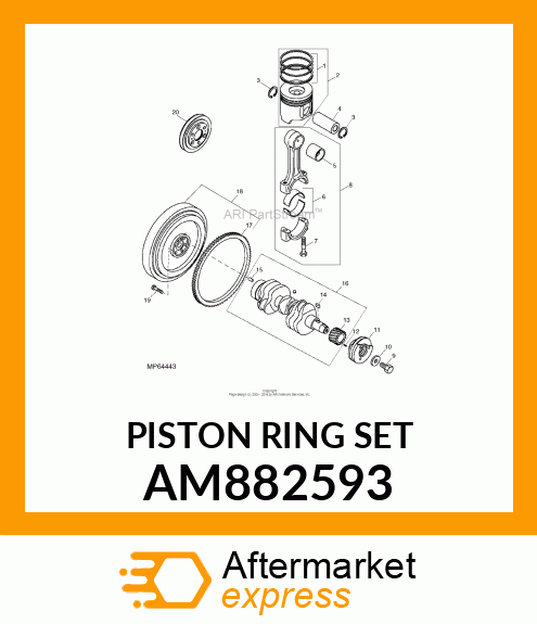 PISTON RING SET AM882593