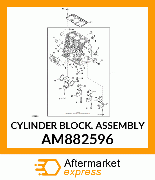 CYLINDER BLOCK ASSEMBLY AM882596