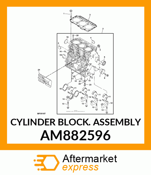 CYLINDER BLOCK ASSEMBLY AM882596