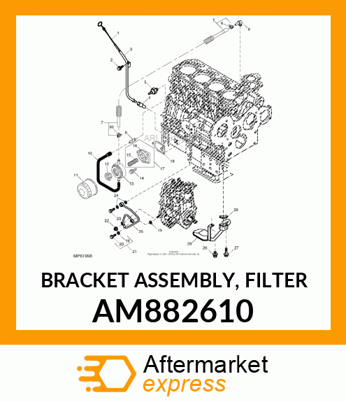 BRACKET ASSEMBLY, FILTER AM882610