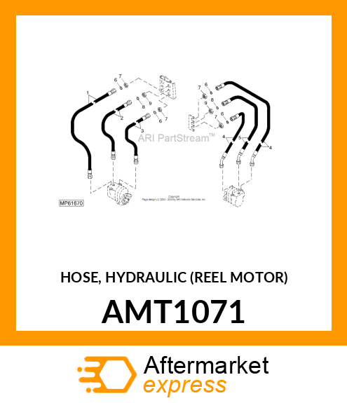 HOSE, HYDRAULIC (REEL MOTOR) AMT1071