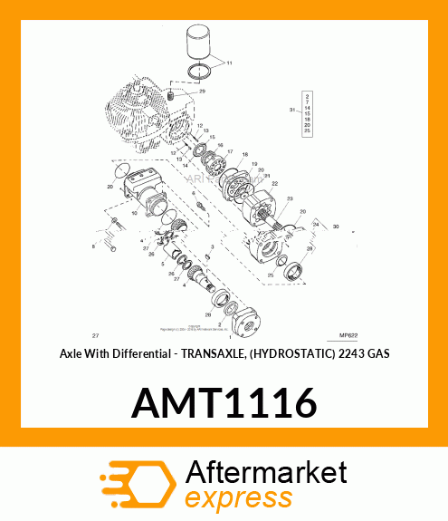 Axle with Differential AMT1116