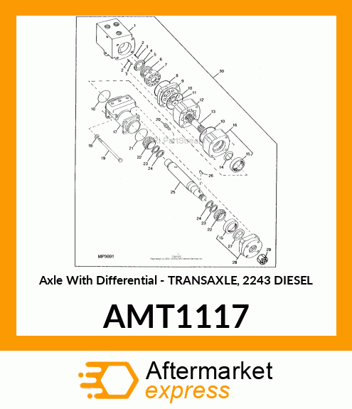 Axle with Differential AMT1117