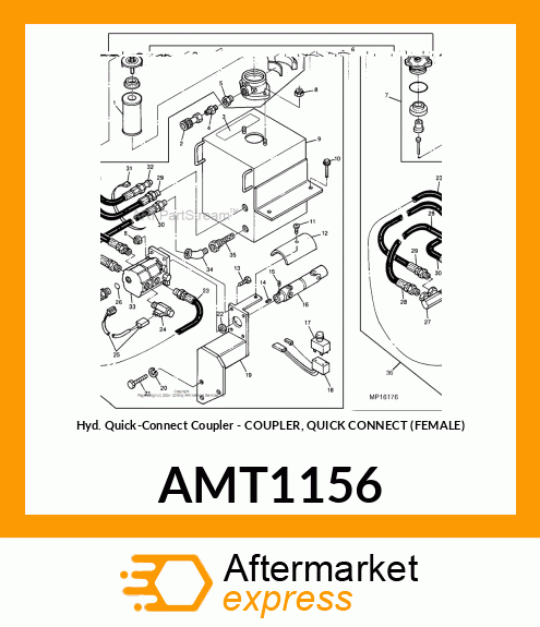 Hyd Quick Connect Coupler AMT1156