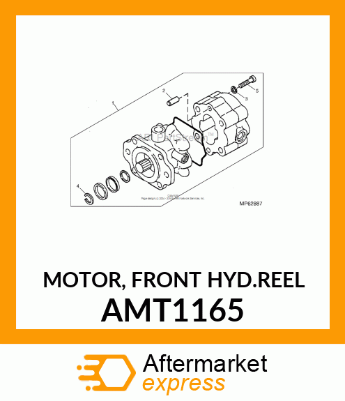 MOTOR, FRONT HYD.(REEL) AMT1165