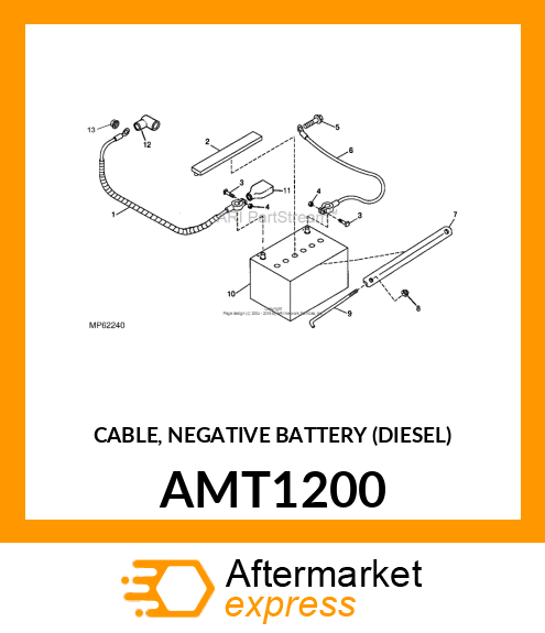 CABLE, NEGATIVE BATTERY (DIESEL) AMT1200