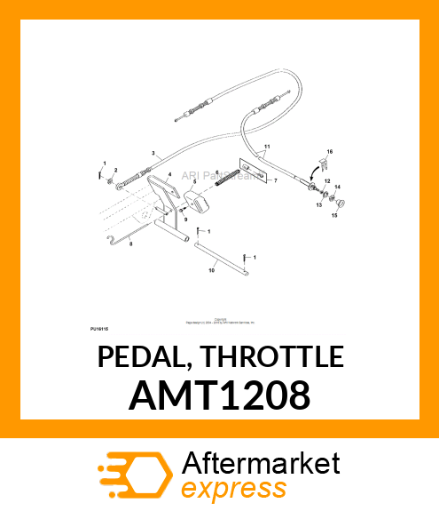 PEDAL, THROTTLE AMT1208