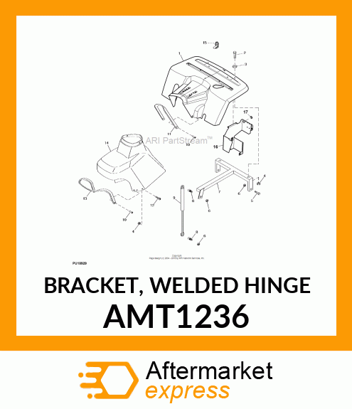BRACKET, WELDED HINGE AMT1236