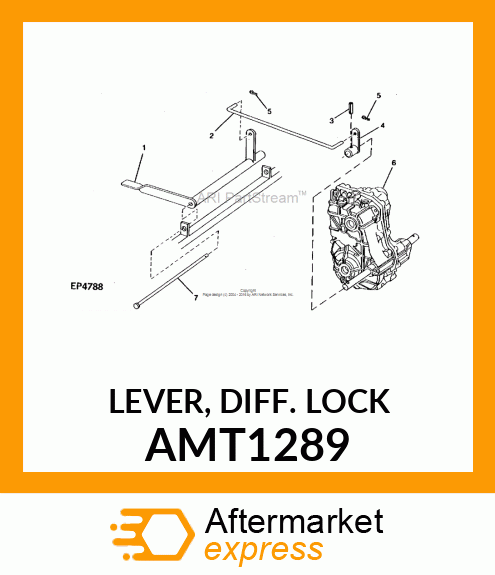 LEVER, DIFF. LOCK AMT1289