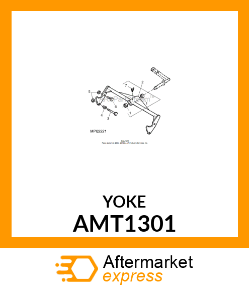 YOKE, 30" RH REEL W/BUSHINGS BLACK AMT1301