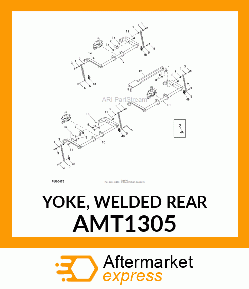 YOKE, WELDED REAR AMT1305