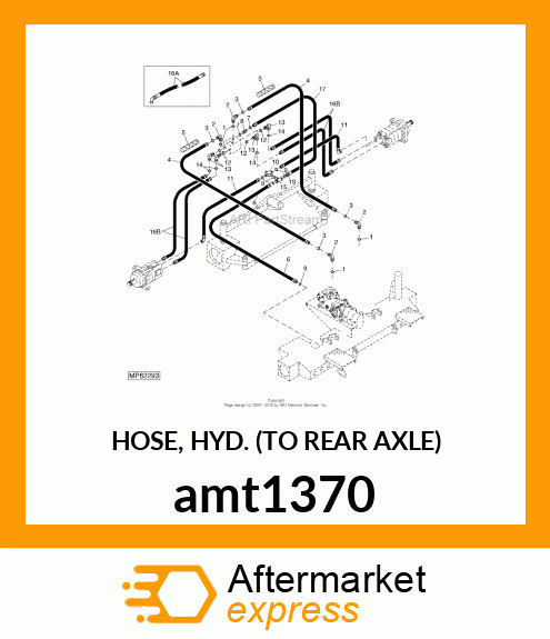 HOSE, HYD. (TO REAR AXLE) amt1370