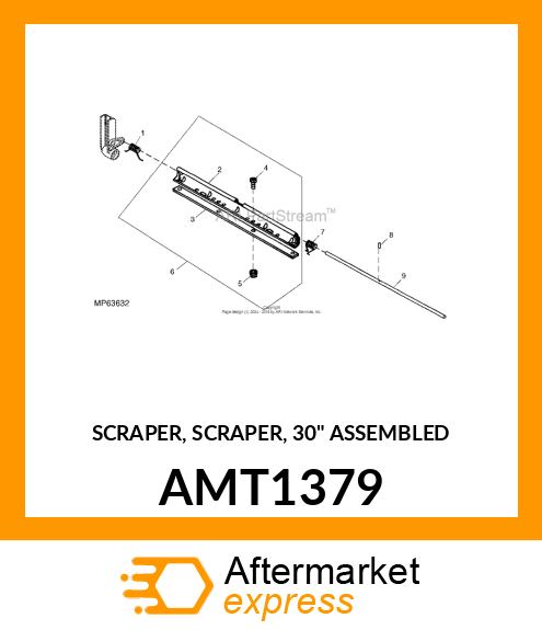 SCRAPER, SCRAPER, 30" ASSEMBLED AMT1379