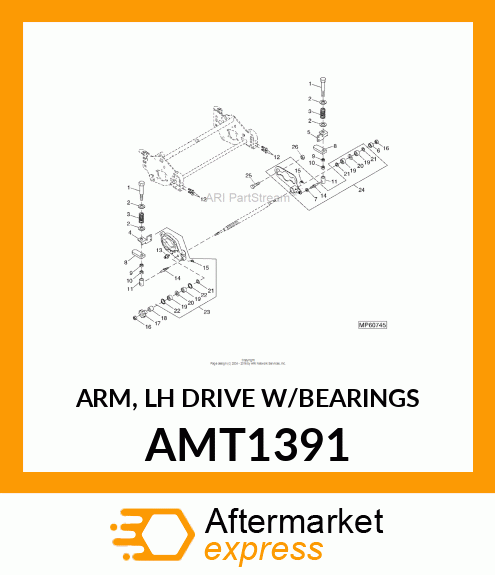 ARM, LH DRIVE W/BEARINGS AMT1391