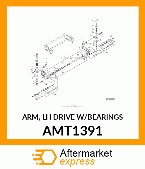 ARM, LH DRIVE W/BEARINGS AMT1391