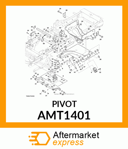 PIVOT, YOKE MOUNT ASSEMBLED AMT1401