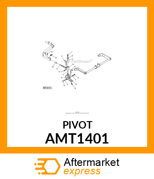 PIVOT, YOKE MOUNT ASSEMBLED AMT1401