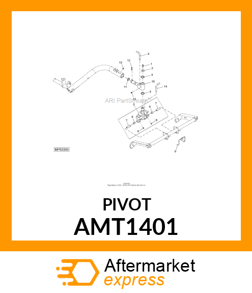 PIVOT, YOKE MOUNT ASSEMBLED AMT1401