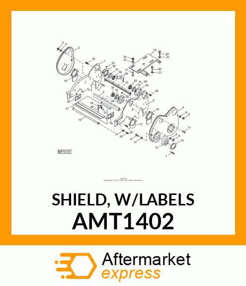 SHIELD, W/LABELS AMT1402