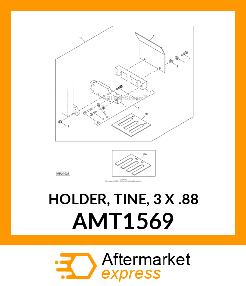 HOLDER, TINE, 3 X .88 AMT1569
