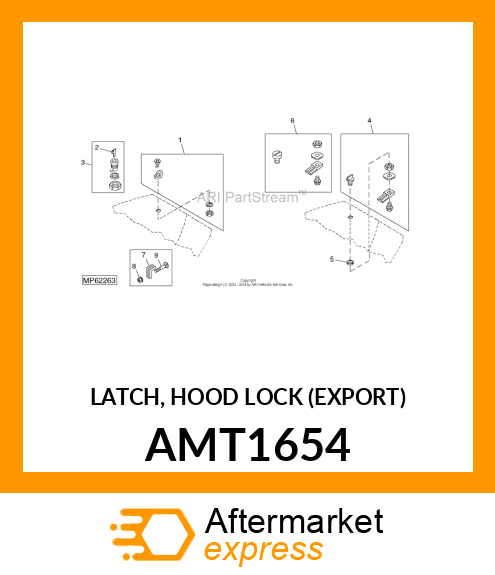 LATCH, HOOD LOCK (EXPORT) AMT1654