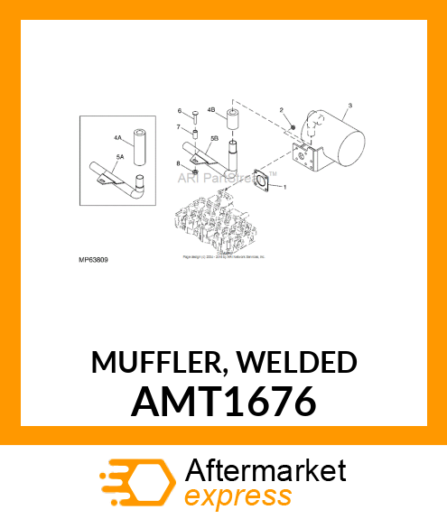 MUFFLER, WELDED AMT1676