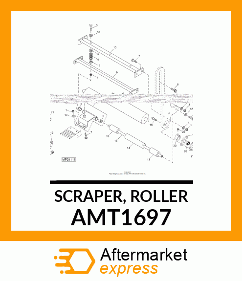 SCRAPER, ROLLER AMT1697