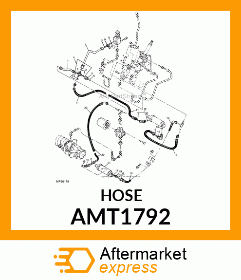 HOSE, HYDRAULIC (REAR LIFT) AMT1792