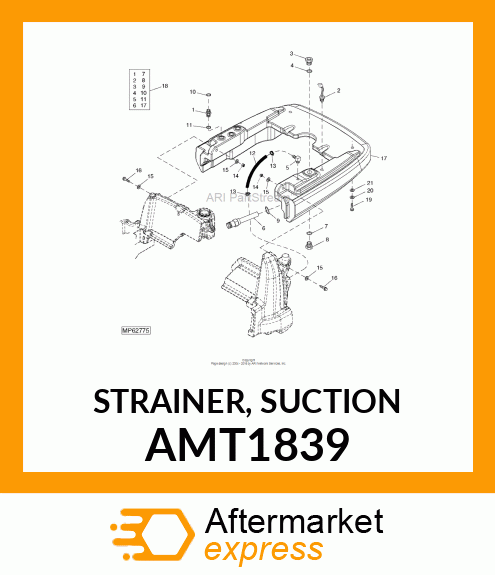 STRAINER, SUCTION AMT1839