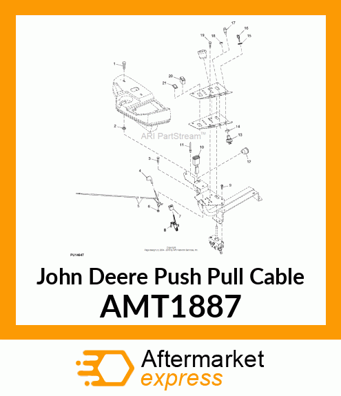 PUSH PULL CABLE, CONTROL, THROTTLE AMT1887