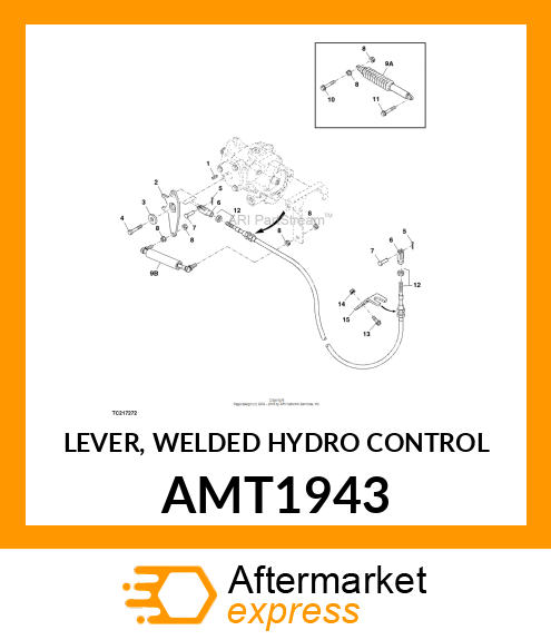 LEVER, WELDED HYDRO CONTROL AMT1943