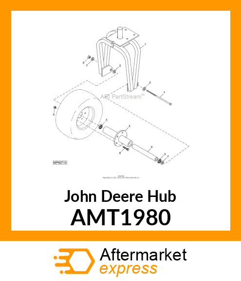 HUB, FRONT ASSY AMT1980