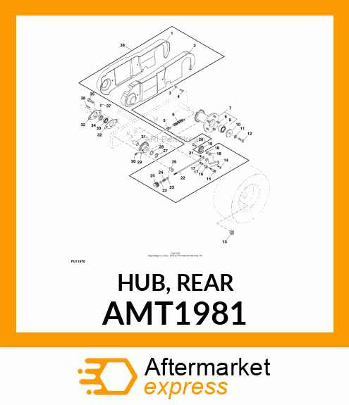 HUB, REAR AMT1981
