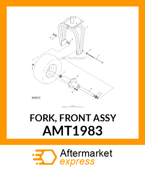 FORK, FRONT ASSY AMT1983