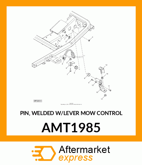 PIN, WELDED W/LEVER MOW CONTROL AMT1985