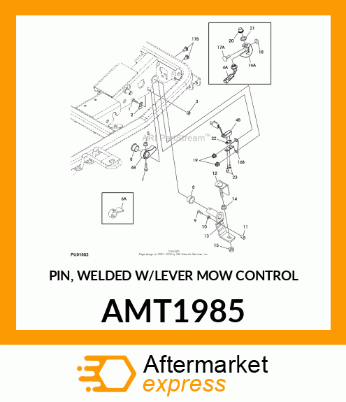 PIN, WELDED W/LEVER MOW CONTROL AMT1985