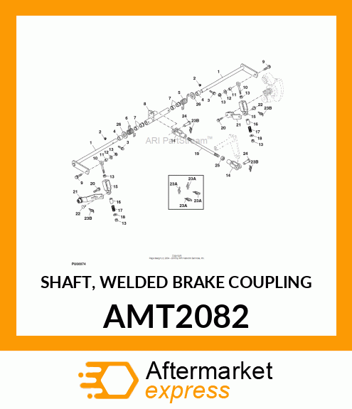 SHAFT, WELDED BRAKE COUPLING AMT2082