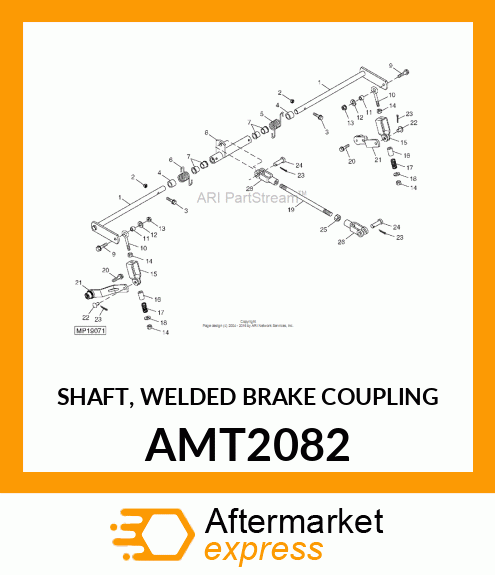 SHAFT, WELDED BRAKE COUPLING AMT2082