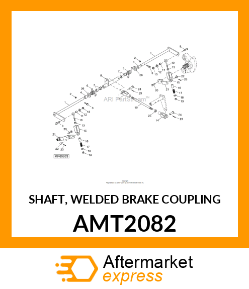 SHAFT, WELDED BRAKE COUPLING AMT2082