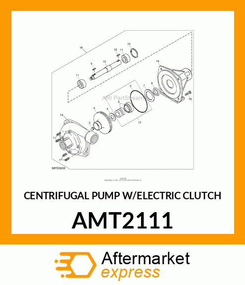 CENTRIFUGAL PUMP W/ELECTRIC CLUTCH AMT2111