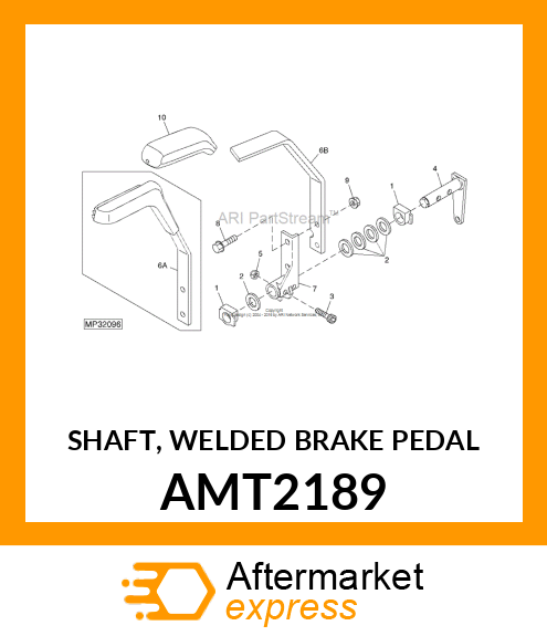 SHAFT, WELDED BRAKE PEDAL AMT2189