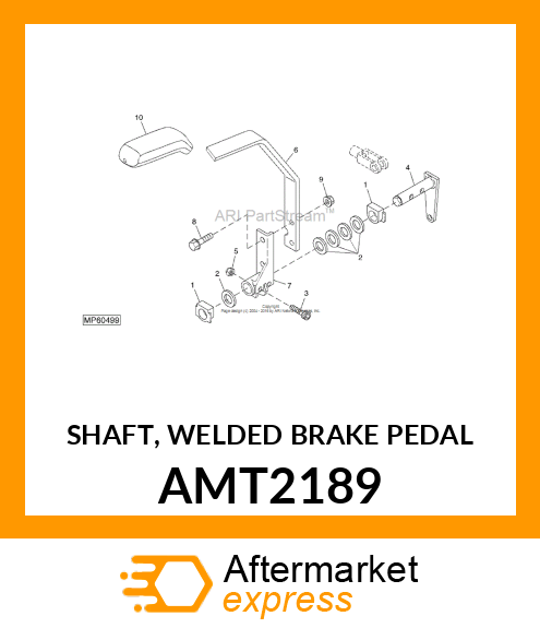 SHAFT, WELDED BRAKE PEDAL AMT2189