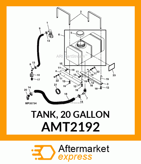 TANK, 20 GALLON AMT2192