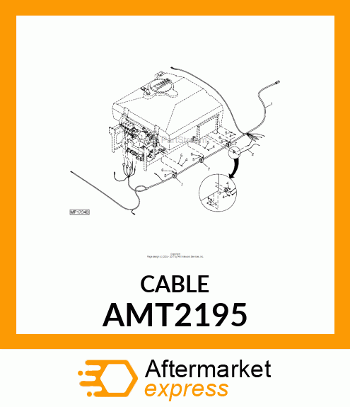 CABLE, 12" EXTENSION AMT2195